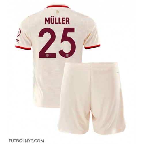 Camiseta Bayern Munich Thomas Muller #25 Tercera Equipación para niños 2024-25 manga corta (+ pantalones cortos)